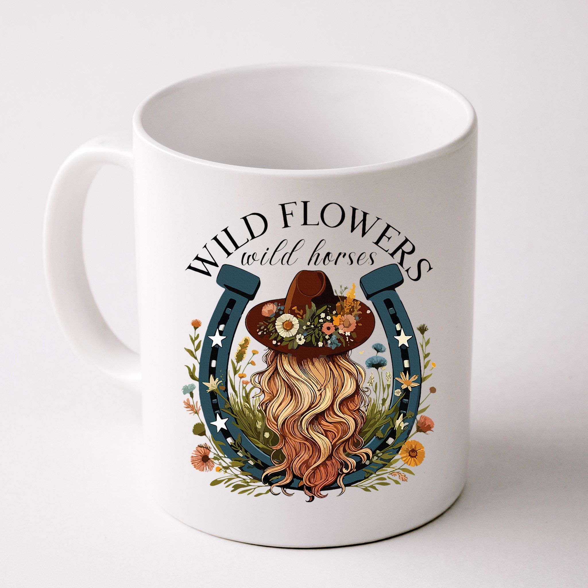 Wildflowers Wild Horses Western Boho Country Music Mug