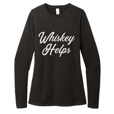 Womens Whiskey Helps Womens CVC Long Sleeve Shirt