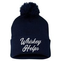 Womens Whiskey Helps Pom Pom 12in Knit Beanie