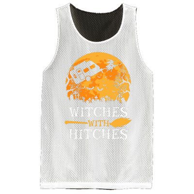 Witches With Hitches Funny Halloween Camping Gift Camper Mesh Reversible Basketball Jersey Tank