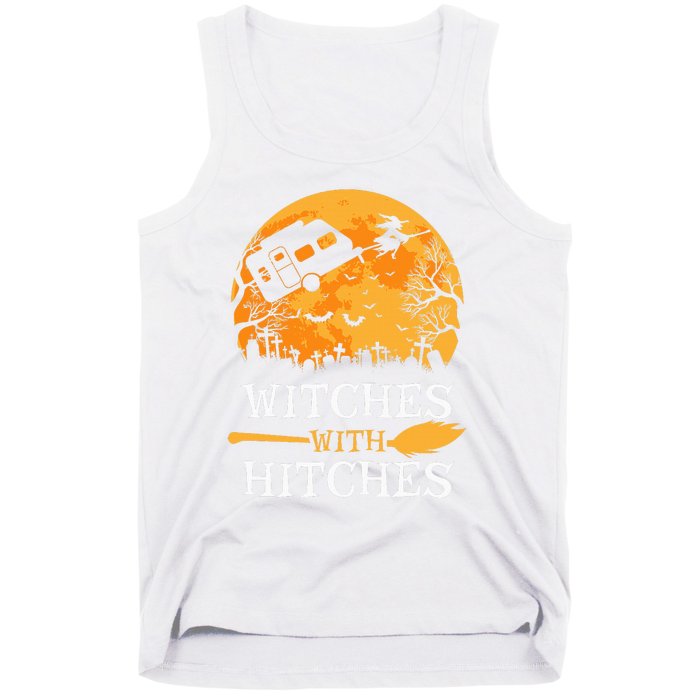 Witches With Hitches Funny Halloween Camping Gift Camper Tank Top