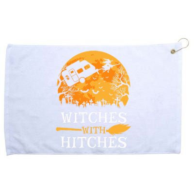 Witches With Hitches Funny Halloween Camping Gift Camper Grommeted Golf Towel