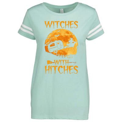 Witches With Hitches Trailer Funny Halloween Camping Enza Ladies Jersey Football T-Shirt