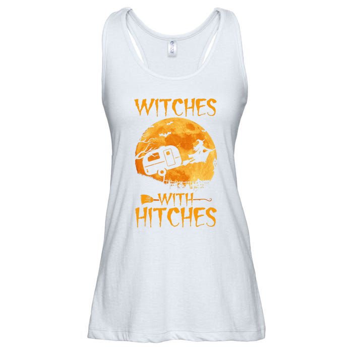 Witches With Hitches Trailer Funny Halloween Camping Ladies Essential Flowy Tank