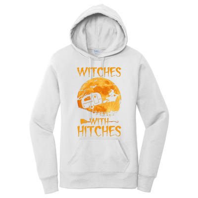 Witches With Hitches Trailer Funny Halloween Camping Women's Pullover Hoodie