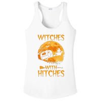 Witches With Hitches Trailer Funny Halloween Camping Ladies PosiCharge Competitor Racerback Tank