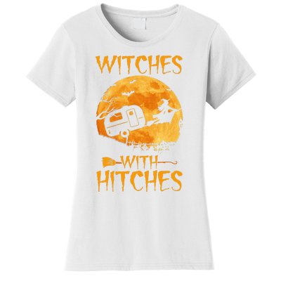 Witches With Hitches Trailer Funny Halloween Camping Women's T-Shirt