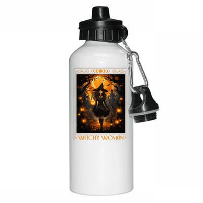 Witchy Woman Halloween Witchcraft Witch Wicca Gothic Aluminum Water Bottle