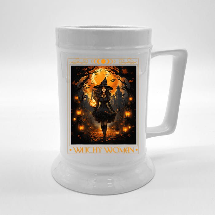 Witchy Woman Halloween Witchcraft Witch Wicca Gothic Beer Stein