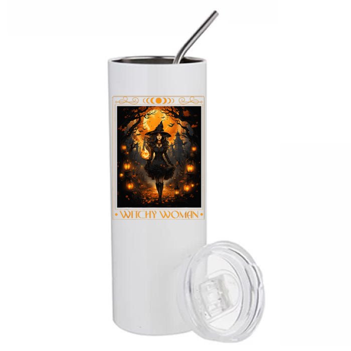 Witchy Woman Halloween Witchcraft Witch Wicca Gothic Stainless Steel Tumbler