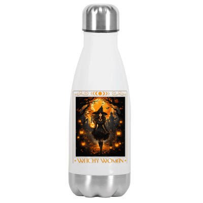 Witchy Woman Halloween Witchcraft Witch Wicca Gothic Stainless Steel Insulated Water Bottle