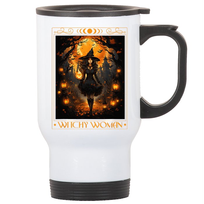 Witchy Woman Halloween Witchcraft Witch Wicca Gothic Stainless Steel Travel Mug