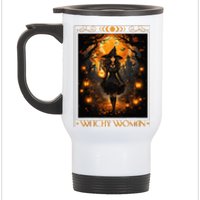 Witchy Woman Halloween Witchcraft Witch Wicca Gothic Stainless Steel Travel Mug