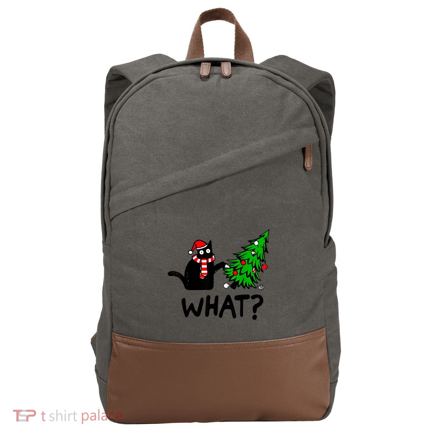 Whatchristmas Cotton Canvas Backpack