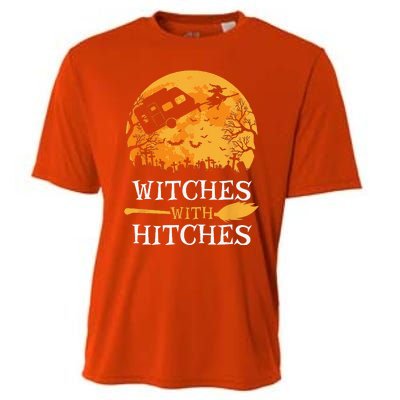 Witches With Hitches Funny Halloween Camping Gift Camper Cooling Performance Crew T-Shirt