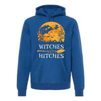 Witches With Hitches Funny Halloween Camping Gift Camper Premium Hoodie