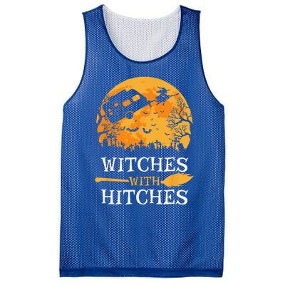 Witches With Hitches Funny Halloween Camping Gift Camper Mesh Reversible Basketball Jersey Tank