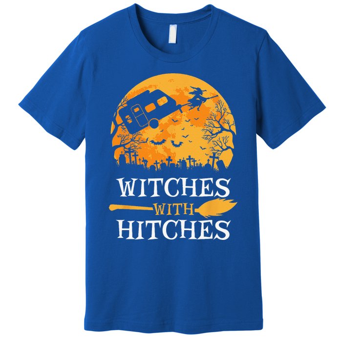 Witches With Hitches Funny Halloween Camping Gift Camper Premium T-Shirt