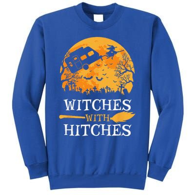 Witches With Hitches Funny Halloween Camping Gift Camper Tall Sweatshirt