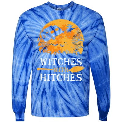 Witches With Hitches Funny Halloween Camping Gift Camper Tie-Dye Long Sleeve Shirt