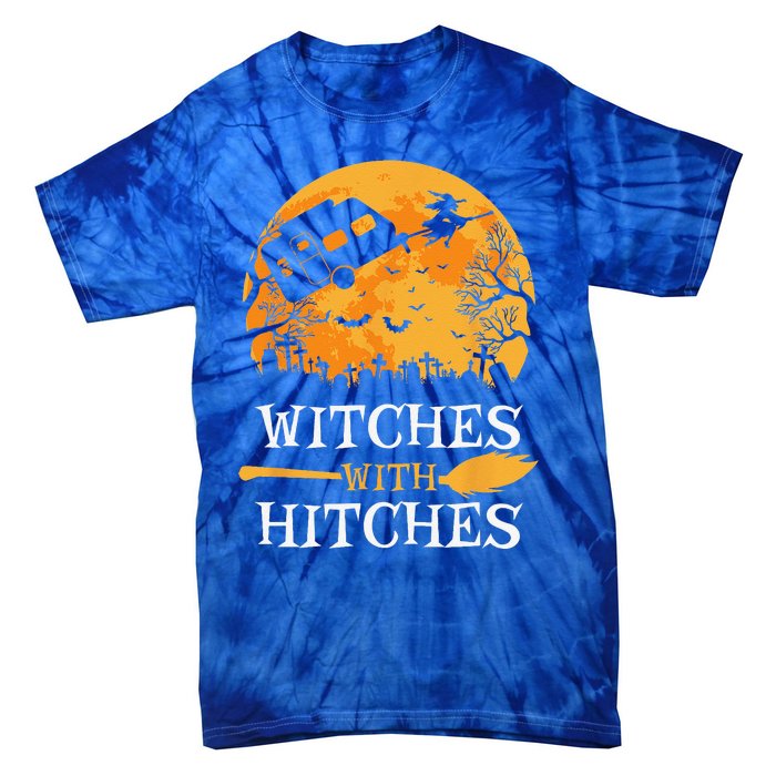 Witches With Hitches Funny Halloween Camping Gift Camper Tie-Dye T-Shirt