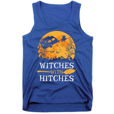 Witches With Hitches Funny Halloween Camping Gift Camper Tank Top