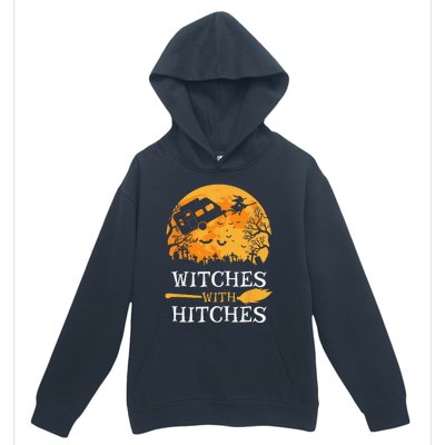 Witches With Hitches Funny Halloween Camping Gift Camper Urban Pullover Hoodie