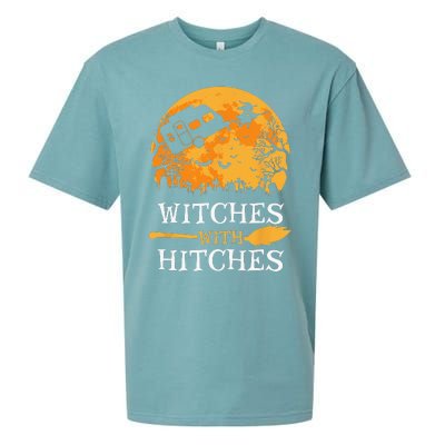 Witches With Hitches Funny Halloween Camping Gift Camper Sueded Cloud Jersey T-Shirt