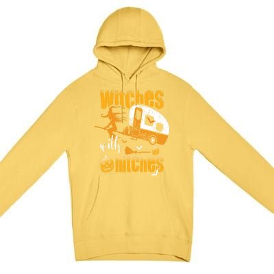 Witches With Hitches Camping Gift Premium Pullover Hoodie