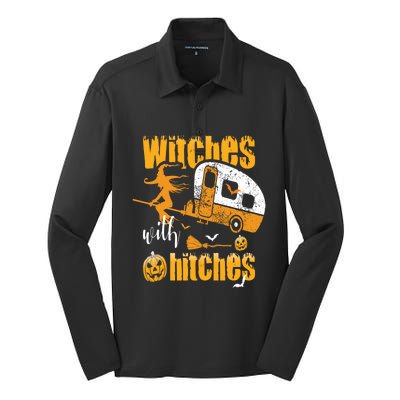 Witches With Hitches Camping Gift Silk Touch Performance Long Sleeve Polo