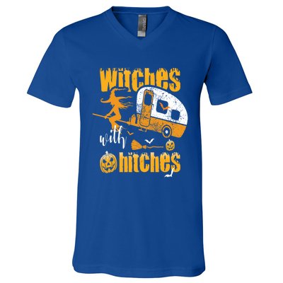 Witches With Hitches Camping Gift V-Neck T-Shirt