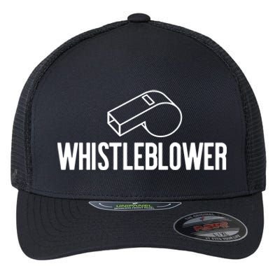 Whistleblower Whistle Halloween Costume Impeach Trump Meme Gift Flexfit Unipanel Trucker Cap