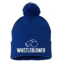 Whistleblower Whistle Halloween Costume Impeach Trump Meme Gift Pom Pom 12in Knit Beanie