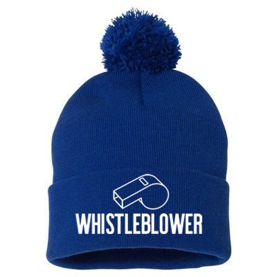 Whistleblower Whistle Halloween Costume Impeach Trump Meme Gift Pom Pom 12in Knit Beanie