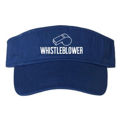 Whistleblower Whistle Halloween Costume Impeach Trump Meme Gift Valucap Bio-Washed Visor