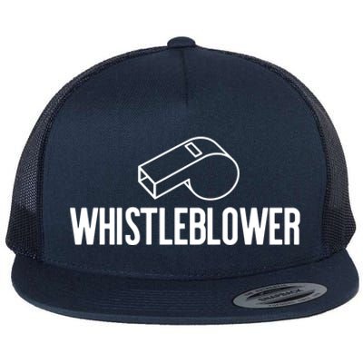 Whistleblower Whistle Halloween Costume Impeach Trump Meme Gift Flat Bill Trucker Hat