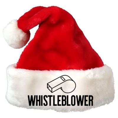 Whistleblower Whistle Halloween Costume Impeach Trump Meme Gift Premium Christmas Santa Hat