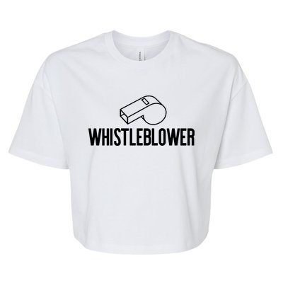 Whistleblower Whistle Halloween Costume Impeach Trump Meme Gift Bella+Canvas Jersey Crop Tee