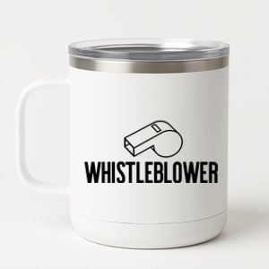 Whistleblower Whistle Halloween Costume Impeach Trump Meme Gift 12 oz Stainless Steel Tumbler Cup