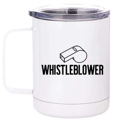 Whistleblower Whistle Halloween Costume Impeach Trump Meme Gift 12 oz Stainless Steel Tumbler Cup