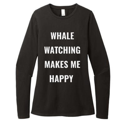 Whale Watching = Happy I Love Whales Womens CVC Long Sleeve Shirt