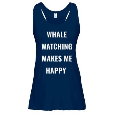 Whale Watching = Happy I Love Whales Ladies Essential Flowy Tank