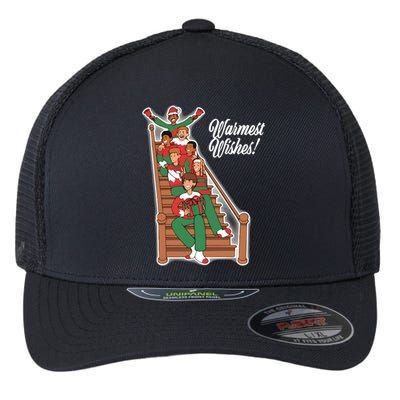 Warmest Wishes Holiday Flexfit Unipanel Trucker Cap