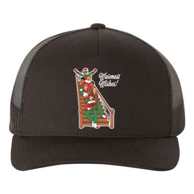 Warmest Wishes Holiday Yupoong Adult 5-Panel Trucker Hat