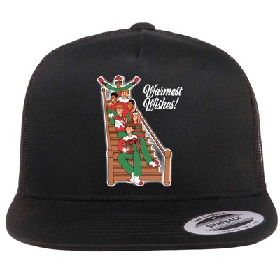 Warmest Wishes Holiday Flat Bill Trucker Hat