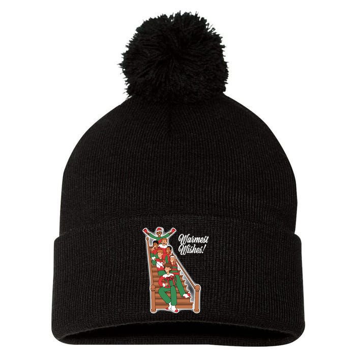 Warmest Wishes Holiday Pom Pom 12in Knit Beanie