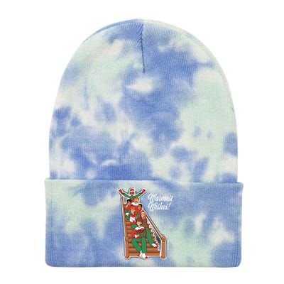 Warmest Wishes Holiday Tie Dye 12in Knit Beanie