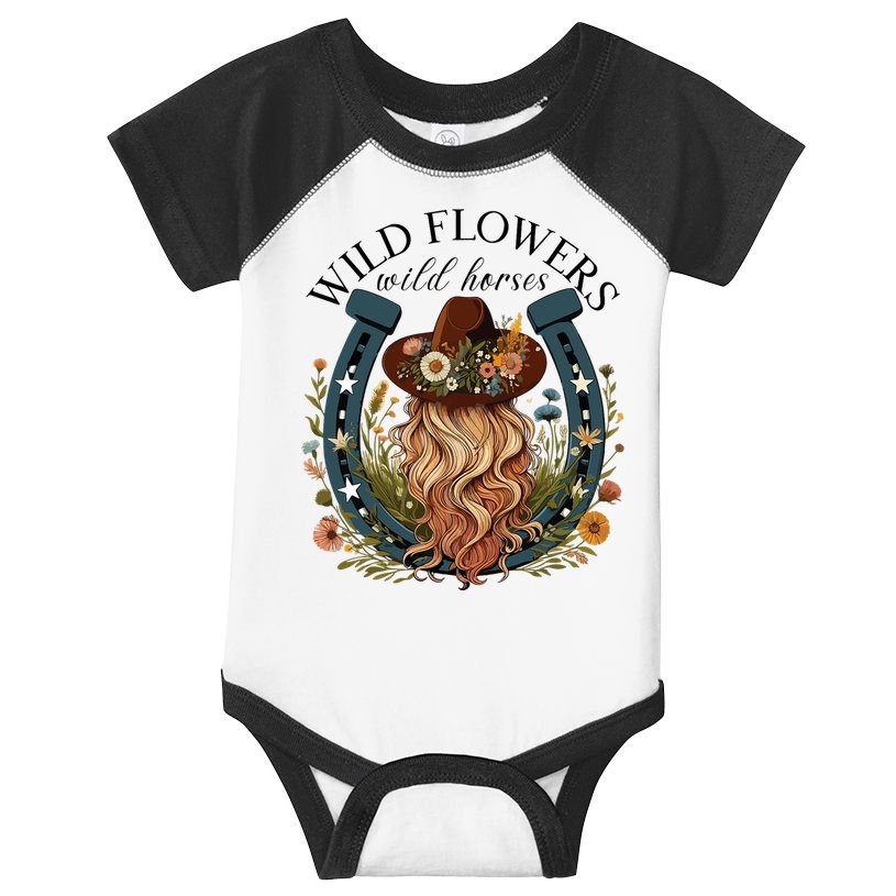 Wildflowers Wild Horses Western Boho Country Music Infant Baby Jersey Bodysuit