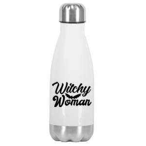 Witchy Woman Halloween Quote Stainless Steel Insulated Water Bottle