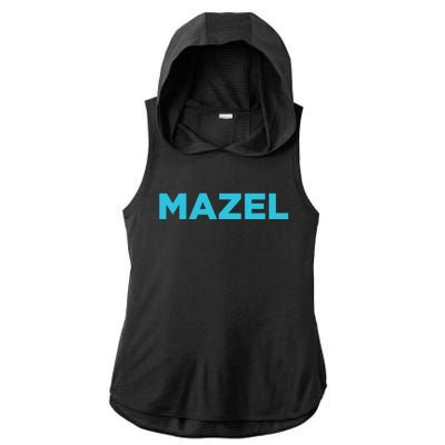 Watch What Happens Live Mazel Hooded Gift Ladies PosiCharge Tri-Blend Wicking Draft Hoodie Tank